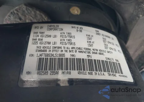 1999 Jeep Cherokee Classic/Sport z USA, uszkodzony, nr VIN 1J4FT68S3XL519895